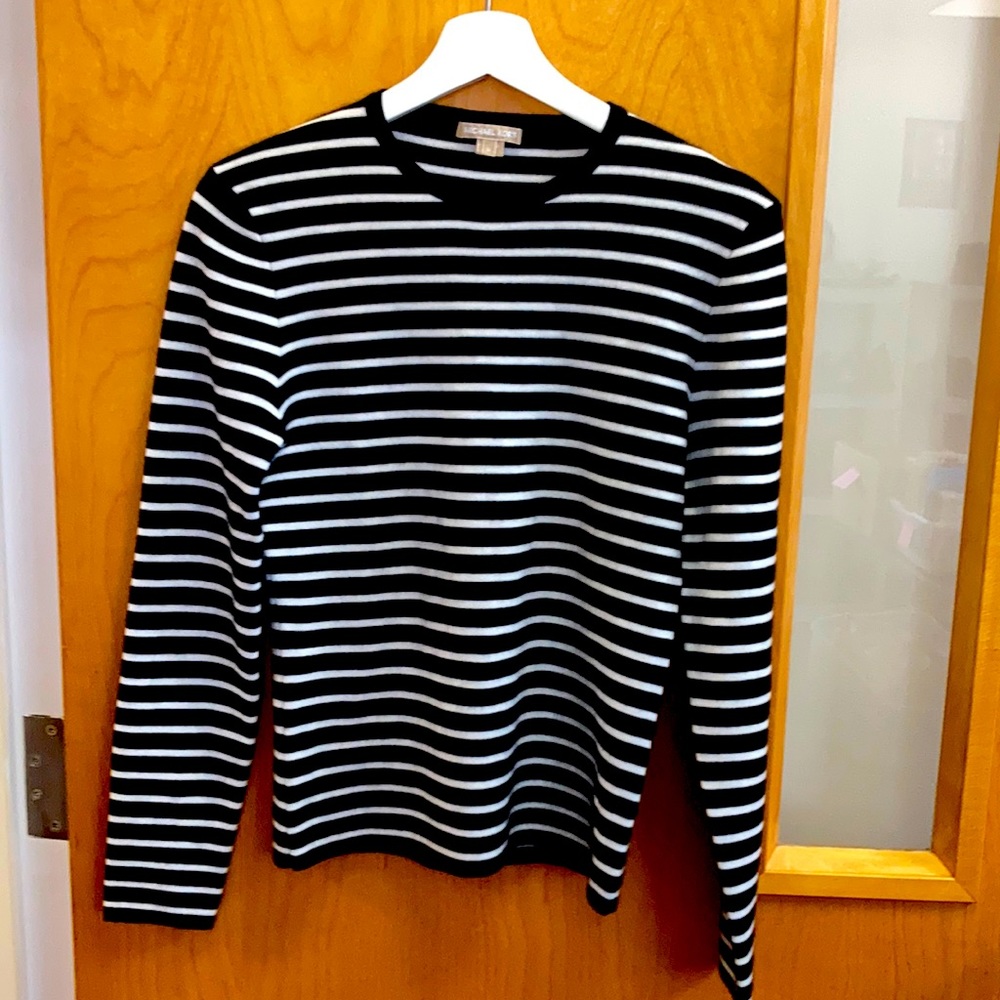 Michael Kors Striped Cashmere Sweater